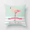 Seleção rigorosa de bons produtos verão algodão e linho Fronha de Flamingo estampa de desenho animado fronha simples almofada de sofá para casa