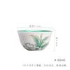 Moji Colección de Nuevos Productos 2024 Serie Yinglu Tazón con Tapa Pintado a Mano Taza de Té Esmalte Interior Verde Turquesa Juego de Té Literario Producto Individual