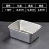 Contenedor de Acero Inoxidable para Alimentos con Tapa Cuadrado Lonchera Almacenamiento en Refrigerador Preparación para Olla Caliente Lonchera para Exteriores Caja Cuadrada Pequeña Regalo