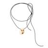 Colar Choker Exagerado Geométrico Estilo Europeu e Americano Online Feminino Versátil Puxar Cera Doce Cool Colar Joias