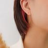 Estilo Ins Frío Europeo y Americano Venta Caliente Simple Alambre Largo para Oreja Acero de Titanio Chapado en Oro de 18 Quilates Joyería Pequeña Pendientes de Mujer Sin Decoloración