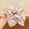 Goma para el pelo con lazo dulce para niñas, elegante goma de encaje para coletas bajas y peinados de moño