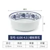 Porcelana Azul y Blanca Restaurante Melamina Tazón Pequeño Imitación Porcelana Tazón de Arroz Comercial Taza Cuchara Plato Tazón de Sopa Restaurante Tazón de Gachas Tazón para Salsa Vajilla