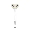 Pincel de Cílios com Pom-Pom, Fivela Dourada de Rosto Sorridente, Embalado em Tubo para Venda por Atacado, Curvador de Cílios Descartável com Cabo de Cristal, Pincel para Sobrancelhas, Ferramenta de Beleza para Cílios