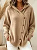 Nuevo cárdigan de punto con capucha para mujer, otoño e invierno 2026, transfronterizo europeo y americano, casual, holgado, abotonado, de manga larga