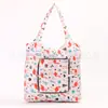 Bolsa ecológica Oxford 210D personalizada, portátil, dobrável, sacola de compras com zíper, leve, popular transfronteiriça, bolsa de mão de grande capacidade