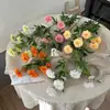 Nuevas Flores Artificiales de Alta Gama, Crisantemos Pavo Real, Flores para Arreglos de Paisajismo de Jardín, Ramilletes de Decoración para Bodas, Flores Falsas, Flores Artificiales