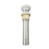 Venta al por mayor de fábrica desagüe universal todo cobre 304 acero inoxidable solapa agua lavabo de vidrio sin orificio rebote agua