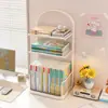 Estante de almacenamiento para clasificación de temas, estante de almacenamiento de libros de escritorio para estudiantes, organizador de archivos A4 para escritorio, estantería de capas