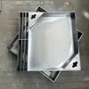 Tapa de registro lineal de acero inoxidable 304 con marco, Rejilla cuadrada de ingeniería de drenaje de doble cara para agua de lluvia, Tapa de registro a prueba de cinco