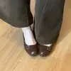 Sapatilhas vintage estilo francês com fivela para mulheres, novo modelo outono 2006, sapatos Mary Jane que aumentam a altura, sapatilhas de bico redondo