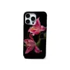 Elegante Funda Negra de Lirio para Teléfono Adecuada para iPhone 17 Pro, Apple 16/15, Funda Protectora Anti-Caídas de Cobertura Total Al Por Mayor