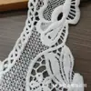Cuello falso de encaje floral blanco en forma de corazón puntiagudo soluble en agua para escote en U, accesorio decorativo de encaje para escote de cheongsams y vestidos Hanfu para mujer