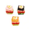 Omelete Fluido Multi-Camadas Hambúrguer Brinquedo Alimentício DIY Cola de Creme Resina Acessórios para Joias Pingente de Gotejamento de Óleo Ornamento