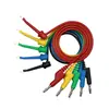Cabos de Teste DCC com Plug Banana de Lanterna Dupla Podem Ser Conectados em Série ou Empilhados, Plug Banana de Multímetro Tipo Pistola J70054-A
