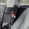 Almofada de Ombro para Cinto de Segurança de Gatinho Preto Fofo, Acessório de Carro, Capa Protetora, Brinquedo de Pelúcia, Decoração de Interior de Carro, Anti-Estrangulamento do Pescoço para Mulheres