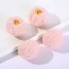 Cor 3cm Bola de pelo de coelho sintético Bola de pelo de cordeiro sintético Colar com pingente Brincos Pingente Acessórios feitos à mão Atacado