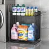 Prateleira de Armazenamento para Banheiro Prateleira para Detergente de Lavanderia Armazenamento Lateral de Máquina de Lavar Carrinho de Piso para Banheiro Varanda