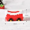 Novo Diorama Miniatura de Cena de Natal com Rena, Boneco de Neve, Trenó e Neve, Locomotiva e Vagão de Trem Figuras de Resina