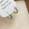 Pendientes Huaer y Junior Dilraba Elegantes Cuentas de Colores Hebilla para Oreja Lujo Ligero Gama Alta Pendientes de Verano