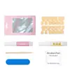 Kit de Herramientas de Manicura Portátiles, Accesorios de Manicura, Palito de Madera de Naranja, Toallitas de Algodón con Alcohol, Mini Lima de Uñas, Bolsa de Empaque para Pegamento de Uñas