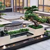 Aleación de Aluminio Fuente de Agua para Patio Muro Paisajístico Estanque para Peces Macetero Combinación Pantalla Divisoria para Terraza de Jardín Villa