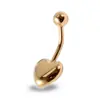 Exclusivo transfronteiriço para novo piercing de umbigo em aço inoxidável em forma de coração Europa e Estados Unidos vendendo joia para piercing de umbigo em forma de coração Amazon