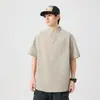 Camisa Polo Masculina de Manga Curta, Nova Roupa Masculina de Verão, Marca da Moda, Gola Alta Elegante, Roupa Masculina de Alta Qualidade