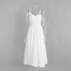 Vestido Balão com Suspensório de Algodão Puro Transfronteiriço Estilo Europeu e Americano Verão 2026 Vestido com Barra Bufante Acinturado Vestido de Algodão Puro para Mulheres
