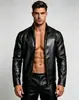 2026 Nueva Chaqueta de Cuero de Moda Europea y Americana para Hombre, Chaqueta de Cuero Punk para Motociclista con Cuello Alto para Hombre, Chaqueta de Talla Grande para Hombres Jóvenes