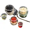 Pote Descartável para Molho 25/50/100 com Tampa para Levar Caixa Pequena para Temperos Caixa de Embalagem Caixa Integrada para Molho de Mergulhar Caixa de Molho