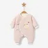 Roupas para Bebê Recém-Nascido Outono e Inverno Recém-Nascido Homem e Mulher Roupa Inteira Quente Prendedor de Roupa Algodão Roupas de Monge Conjunto Roupas de Outono para Bebê