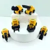 Veículo de Engenharia Seis Peças Escavadeira Decorações de Bolo de Aniversário Celebridade da Internet Assando Prato Decorativo