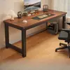Mesa de escritorio para computadora, escritorio de oficina, escritorio de estudio para estudiante, escritorio de escritura simple y moderno, mesa rectangular para dormitorio
