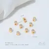 Cuentas Espaciadoras Cilíndricas con Agujero Pasante Chapadas en Oro de 14K con Cobre e Incrustaciones de Circonita para Accesorios de Pulseras y Collares de Cristal y Perla Hechos a Mano DIY