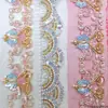 Encaje Bordado con Cuentas Tridimensionales de Onda, Accesorios de Decoración para Vestido de Lujo Pesado, Chaqueta Estilo Tweed, Accesorios para el Cabello DIY