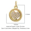 Distrito Lu Europa y Estados Unidos transfronterizo diy micro incrustado circonita pequeño colgante pulsera colgante accesorios amor geométrico simple accesorios