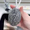 Bola Grande de Alambre de Acero Bola de Limpieza de Acero Inoxidable Bola de Alambre de Hierro para el Hogar Bola de Limpieza para Lavar Ollas de Cocina Lavar Platos con Cordón Venta al por Mayor
