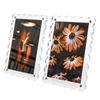 Marco de Fotos Acrílico Transfronterizo de Amazon en Forma de Abanico con Soporte Desmontable Magnético de Doble Cara Transparente Encaje Onda Marco de Fotos