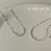 Pulsera de Cadena de Hueso de Serpiente con Cuentas Redondas de Doble Capa de Plata de Ley S925 Sin Plomo Estilo Ins de Nicho de Alta Gama Simple para Apilar