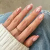 Arte de Uñas Degradado Transfronterizo Europeo y Americano Más Vendido Piezas de Uñas Portátiles Uñas Francesas Cortas Ovaladas Avanzadas Pegatinas para Uñas