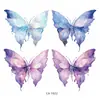 Pegatinas de Tatuaje de Mariposas de Colores al por Mayor Impermeables y de Larga Duración Pegatinas Combinadas de Mariposas Acuarela Soñadoras para Pecho, Cintura y Brazos