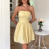 Di Yun Transfronterizo Estilo de Temperamento Elegante Europeo y Americano Vestido Lento sin Tirantes Ropa de Mujer Primavera/Verano 2025 Estación Independiente de Amazon