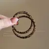 Pendientes Redondos con Borla Estilo Maillard Estampado Leopardo Aguja de Plata Personalidad de Moda Temperamento Pendientes de Botón Pendientes de Gama Alta Nicho para Mujeres