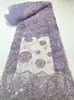 Tejido de malla con bordado de lentejuelas tridimensionales tejido brillante con bordado pesado se puede usar para vestidos de noche vestidos atuendo de banquete
