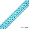 Cuentas Redondas Turquesa Azul con Agujeros Rectos Accesorios para Pulsera Collar Colgante DIY Materiales Accesorios de Joyería DIY Turquesa