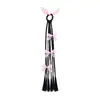 Peluca de mariposa con cuerda para el cabello para niña, trenza torcida, banda de goma, lazo de cola de caballo alta, accesorios para el cabello