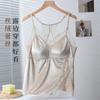 Camisola de Cetim Francês com Renda e Forro de Fleece Quente de Inverno Sexy Push-Up Peça Íntima Completa para Mulheres com Costas Bonitas