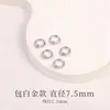 Anel Meio Aberto de Dente de Lobo em Cobre Banhado a Ouro 18K Fecho de Pulseira Pingente de Colar Conector de Extremidade de Metal Redondo Fecho de Anel