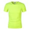 Camiseta de Malla Transpirable para Hombre, Casual de Verano, Cuello Redondo, Manga Corta, Camiseta Lisa de Color Sólido, Camiseta Deportiva de Color Sólido